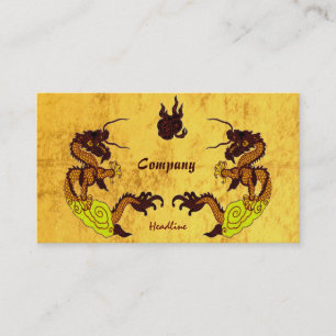 Carte de visite d'or de dragons