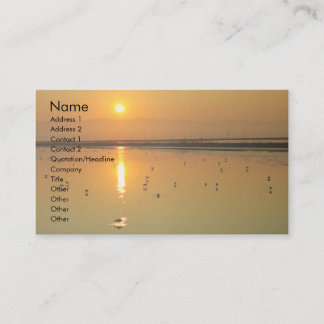 Carte de visite d'or de lever de soleil