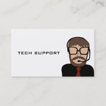Carte de visite d'ordinateur de support technique