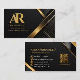 Carte de visite dorée