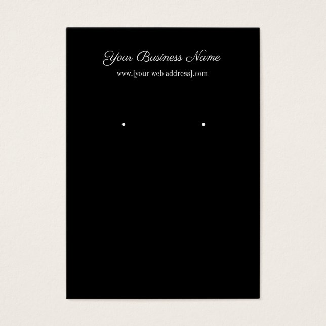 Carte de visite d'oreille personnalisé en noir sim (Devant)
