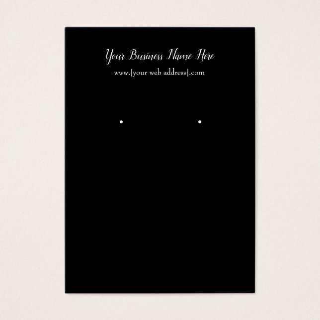 Carte de visite d'oreille personnalisé en noir sim (Devant)