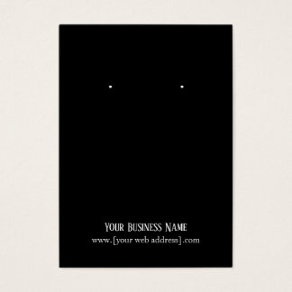 Carte de visite d'oreille personnalisé noir simple