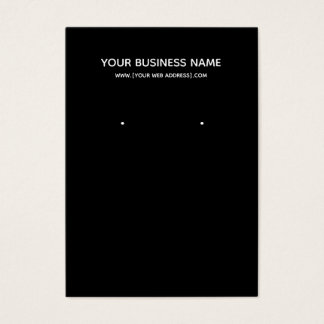 Carte de visite d'oreille personnalisé noir simple