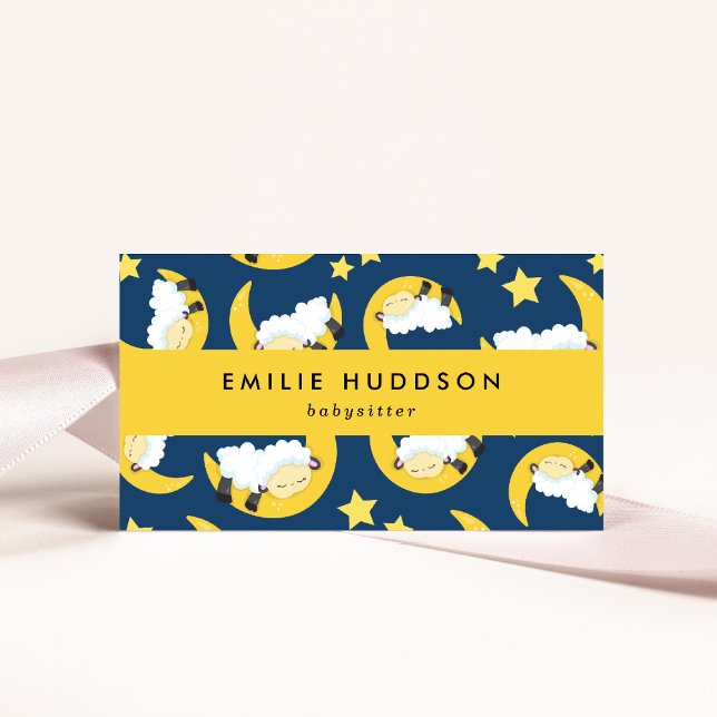 Carte De Visite Dormir, Babysitter, Garderie, Garde d'enfants (Créateur téléchargé)
