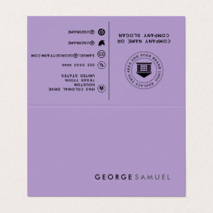 Carte De Visite Dossier professionnel minimaliste simple personnal