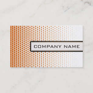 Carte De Visite Dots de techno orange blanc et blanc