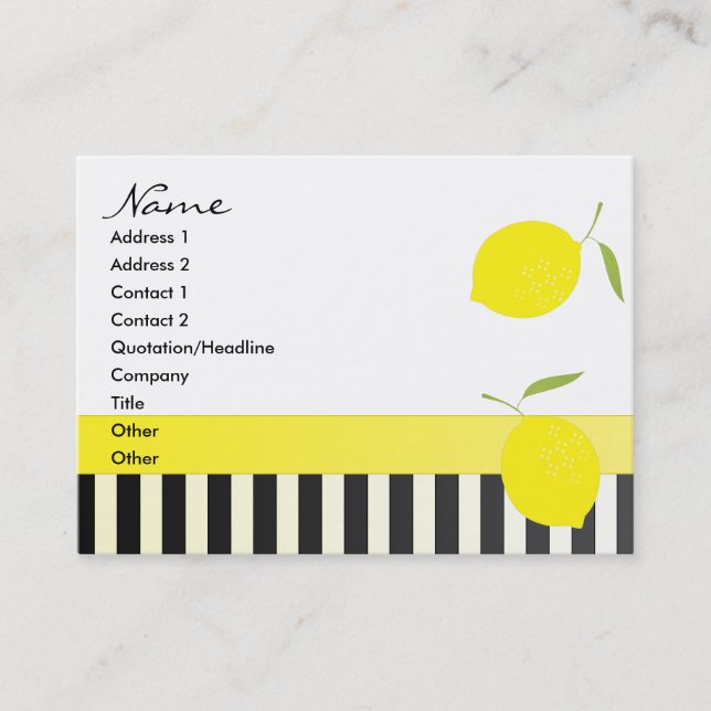 Carte De Visite Dots et citrons (Devant)