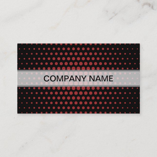 Carte De Visite Dots Techno Auburn Noir moderne (Devant)