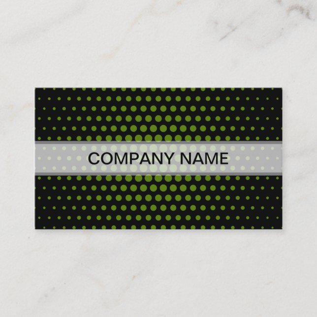 Carte De Visite Dots Techno Avocado Noir moderne (Devant)