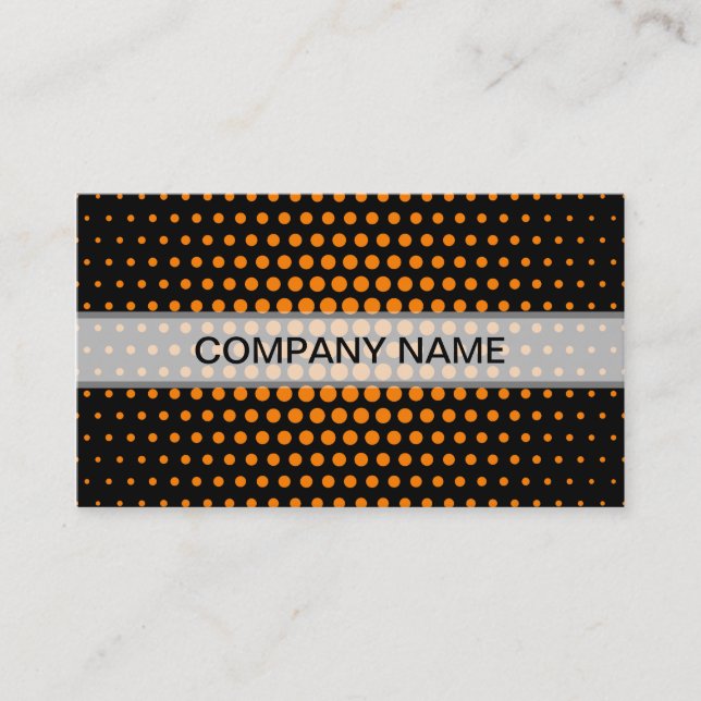 Carte De Visite Dots Techno orange Noir moderne (Devant)