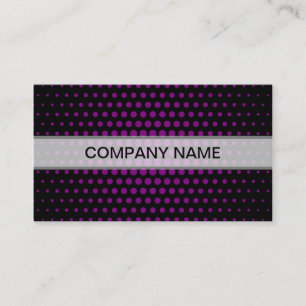 Carte De Visite Dots Techno violets Noir moderne