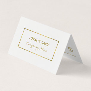 Carte de visite double fidélité Gold Foil