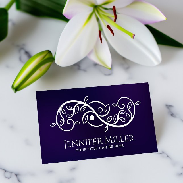 Carte De Visite Double spirale dorée et Yin Yang (Créateur téléchargé)