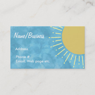 Carte De Visite Douce Lumière du Soleil dans un Ciel Bleu Personna