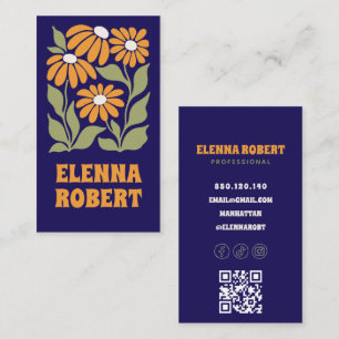 carte de visite douce tournesol groovy