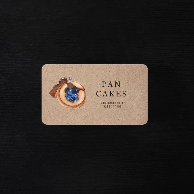Carte De Visite Douceurs modernes Pancake Bakery Professionnel (Créateur téléchargé)