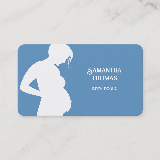 Carte De Visite Doula Lactation Blue (Devant)