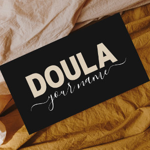 Carte De Visite Doula Midwoman Neutral Beige Pastel Brown Minimal
