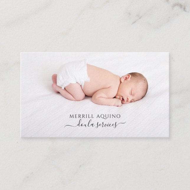 Carte De Visite Doula Services Photo bébé (Devant)