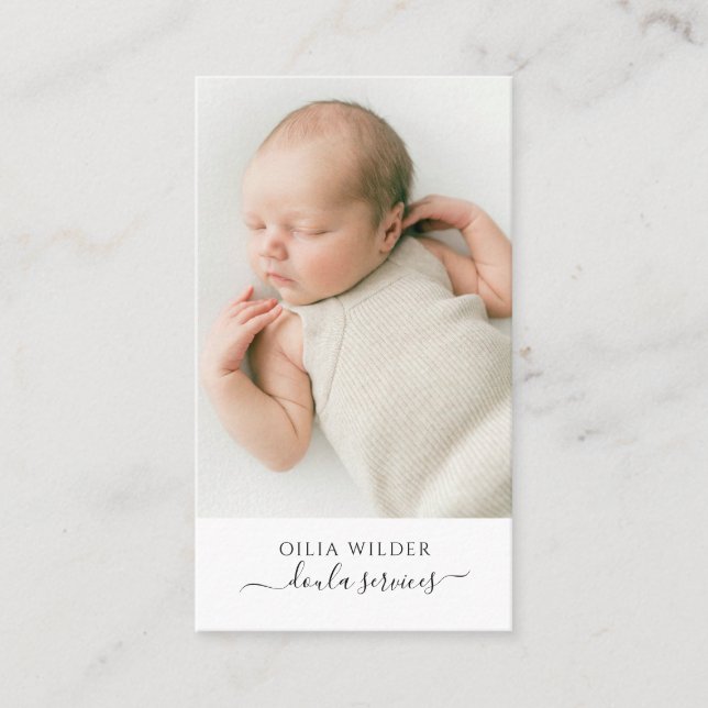 Carte De Visite Doula Services Photo bébé (Devant)