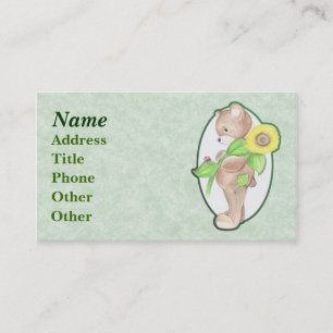 Carte de visite d'ours de nounours