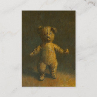 Carte de visite d'ours de nounours de zombi