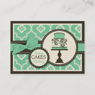 Carte de visite doux Teal de gâteau