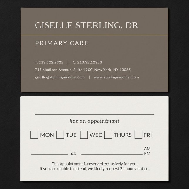 Carte De Visite Dr. Office Appointment Reminder (Créateur téléchargé)