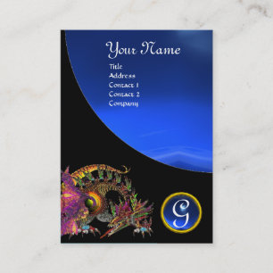 Carte De Visite DRAGO GEM STONE MONOGRAMME noir bleu saphir
