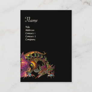 Carte De Visite DRAGO, Monogramme, violet noir