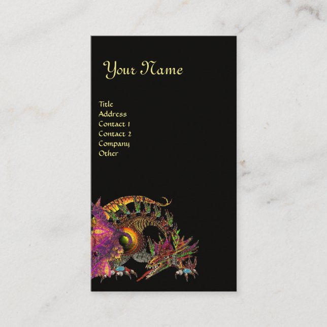 Carte De Visite DRAGO Monogramme, violet noir (Devant)