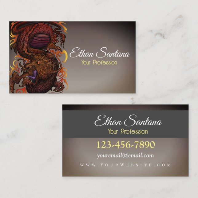 Carte De Visite Dragon (Devant / Derrière)