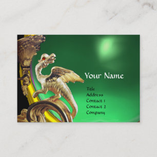 CARTE DE VISITE DRAGON D'OR JADE VERT
