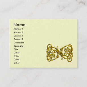 Carte De Visite DRAGON LOVE, papier métallique or