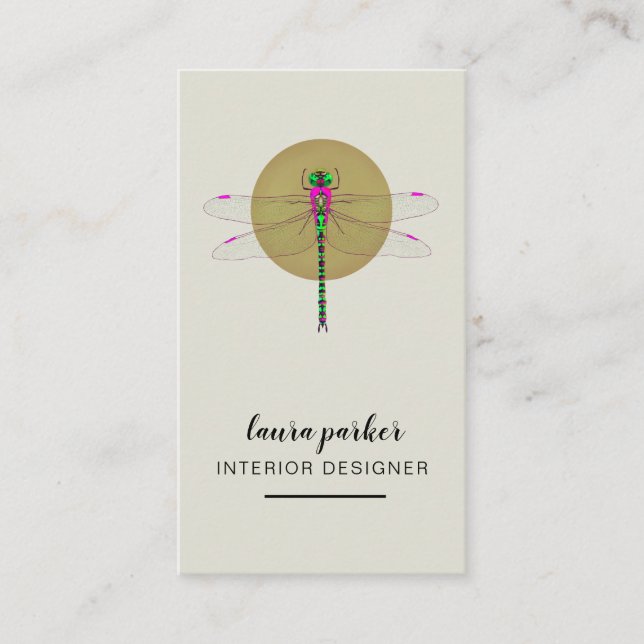 Carte De Visite Dragonfly Creative Designer Nature Consultancy (Devant)