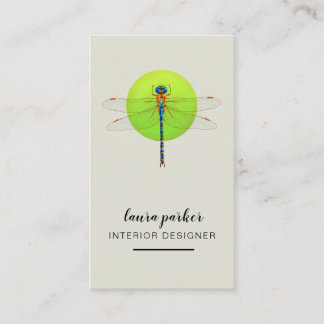 Carte De Visite Dragonfly Creative Designer Nature Green
