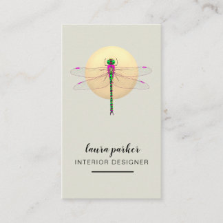 Carte De Visite Dragonfly Creative Designer Nature Green