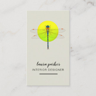 Carte De Visite Dragonfly Creative Designer Nature Green