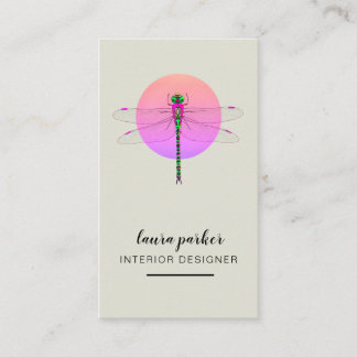 Carte De Visite Dragonfly Creative Designer Nature Rose