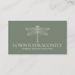 Carte De Visite Dragonfly de l'animal de taille verte