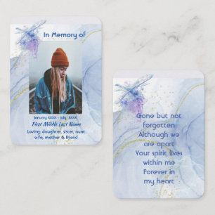 Carte De Visite Dragonfly Memorial Keepsaké