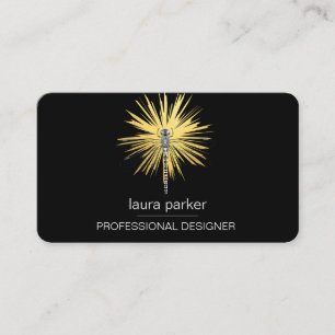 Carte De Visite Dragonfly Professional Black Gold