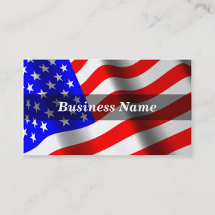 Carte De Visite drapeau 3D américain (couleurs de RVB)