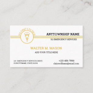 Carte De Visite Drapeau 911 Dispatcher Thin Gold Line Stripes