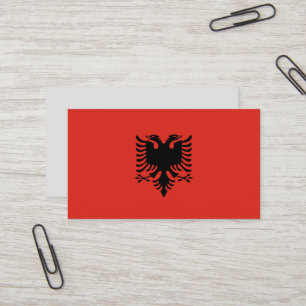 Carte De Visite Drapeau albanais