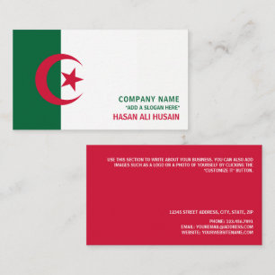 Carte De Visite Drapeau algérien, Drapeau algérien