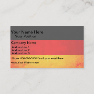 Carte De Visite Drapeau allemand Edgy moderne