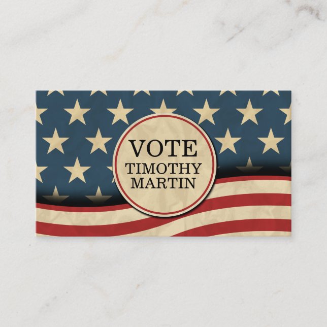 Carte De Visite Drapeau américain (Devant)