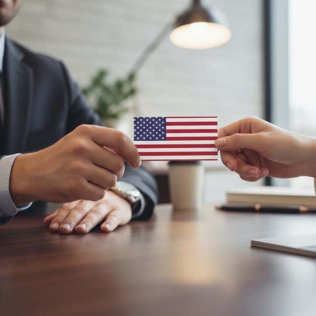 Carte De Visite Drapeau américain (Making every first impression count.)